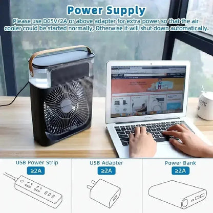 Xiaomi 3 in 1 Fan Air Conditioner Household Small Air Cooler LED Night Lights Humidifier Air Adjustment Home Fans Dropshipping