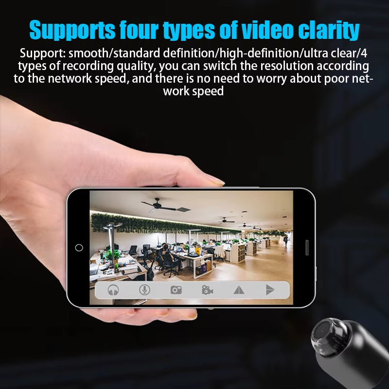 Mini Wifi Camera 1080P HD Night Vision Included Motion Sound Detector in Home Office 120 Degrees Wide Angle Micro Baby Monitor